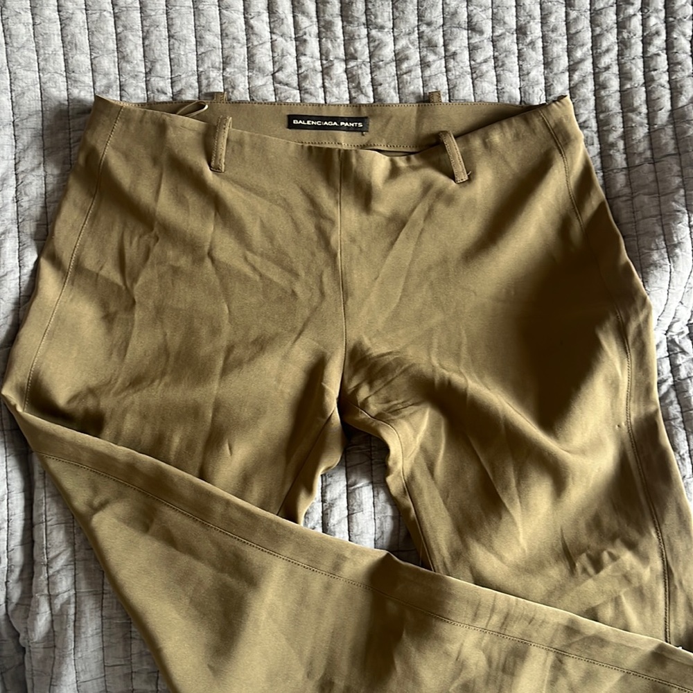 BALENCIAGA PANTS vintage low waist trouser with flare zipper detail